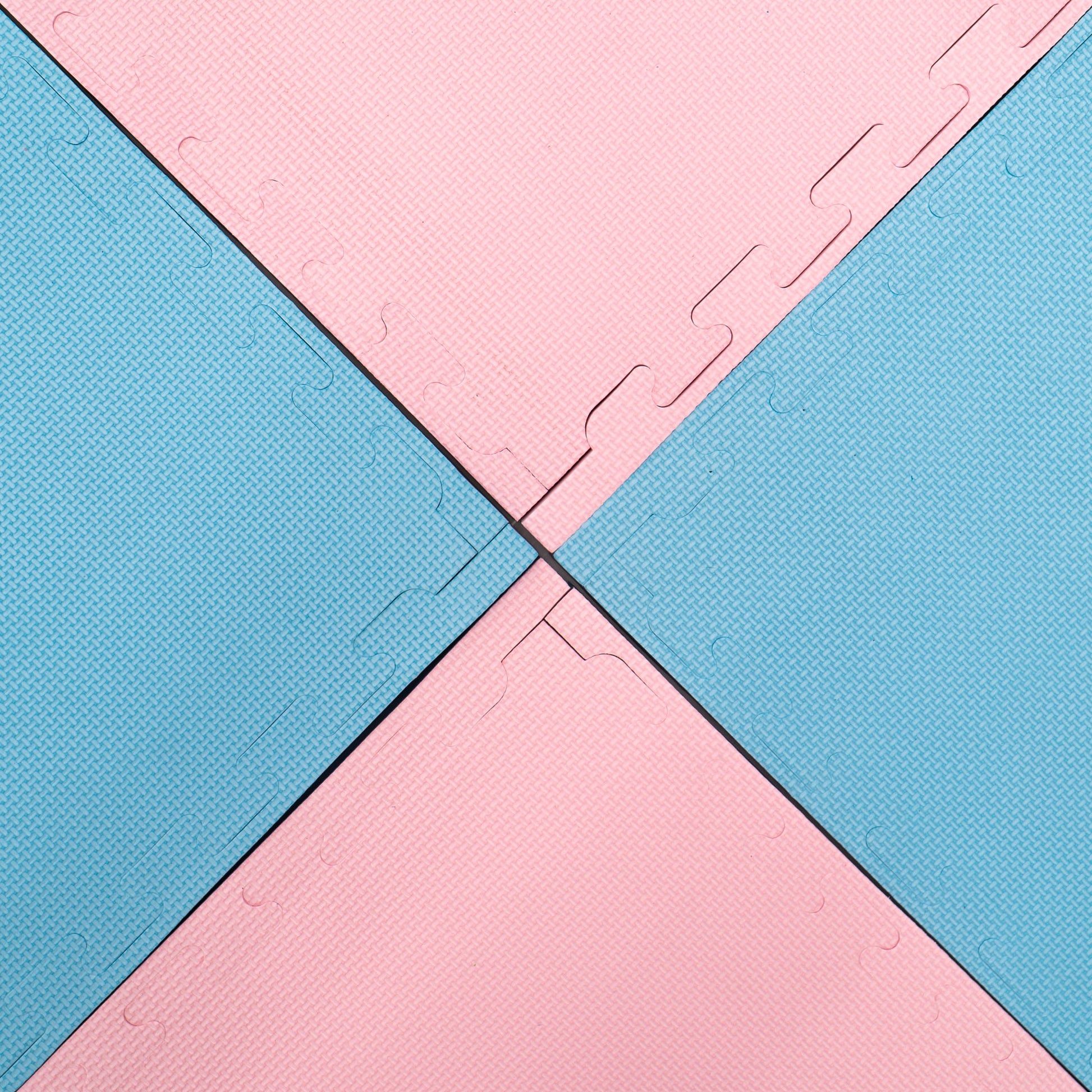 Large Foam Puzzle Mats - Baby Pink / Baby Blue