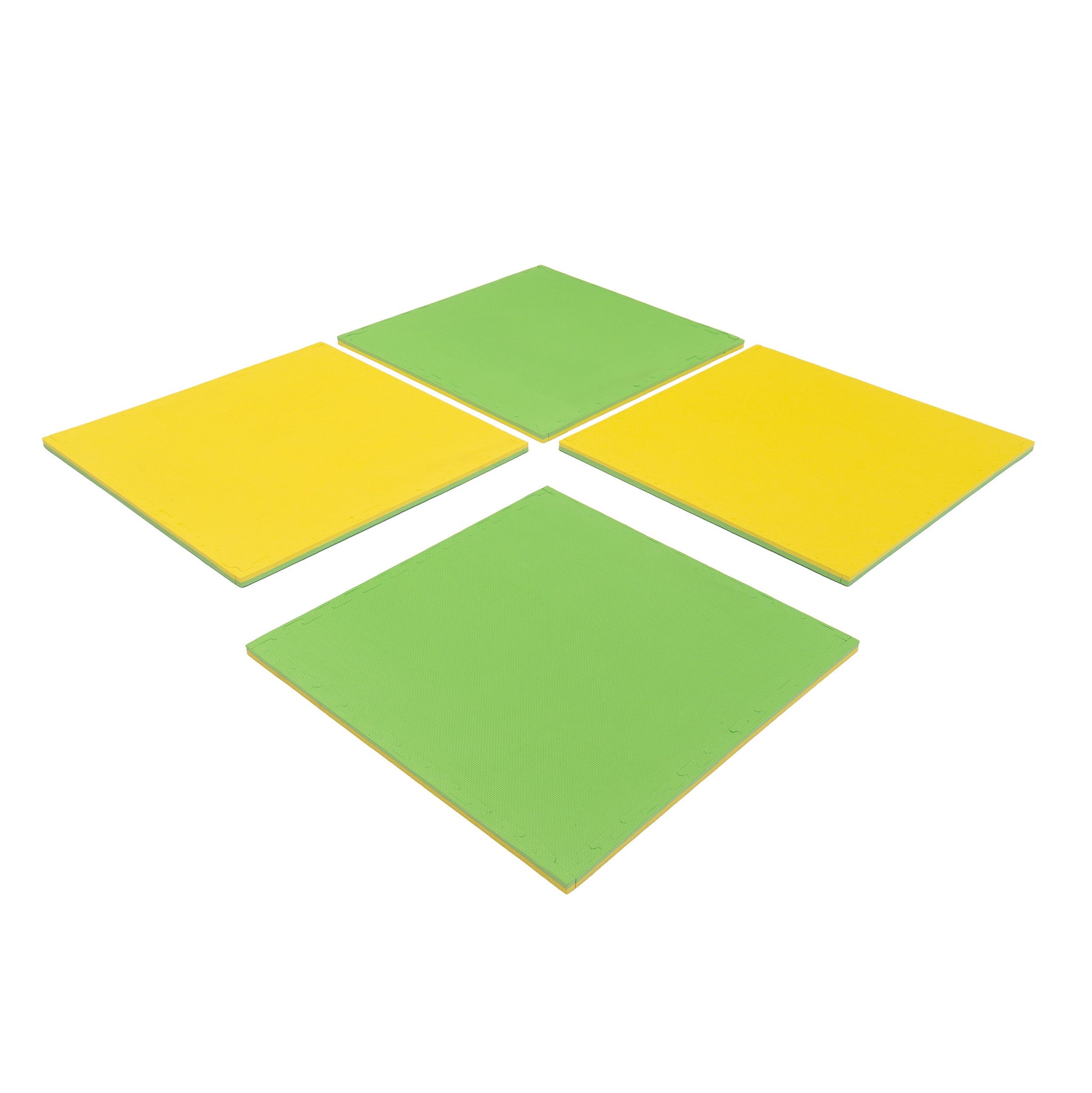 Large Foam Puzzle Mats - Spring Green / Yellow