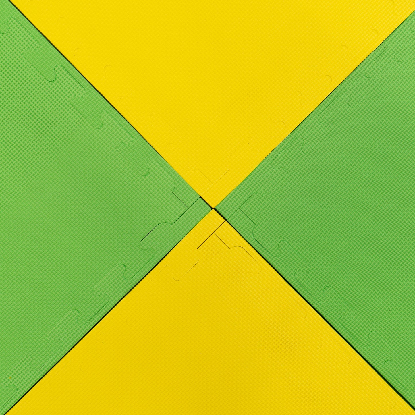 Large Foam Puzzle Mats - Spring Green / Yellow