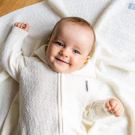 HAPPINESS Gift Set For Baby - Blanket, Romper and Bonnet