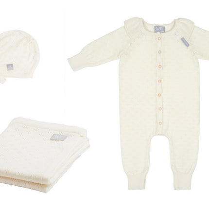 LOVE Gift Set For Baby - Blanket, Romper and Bonnet