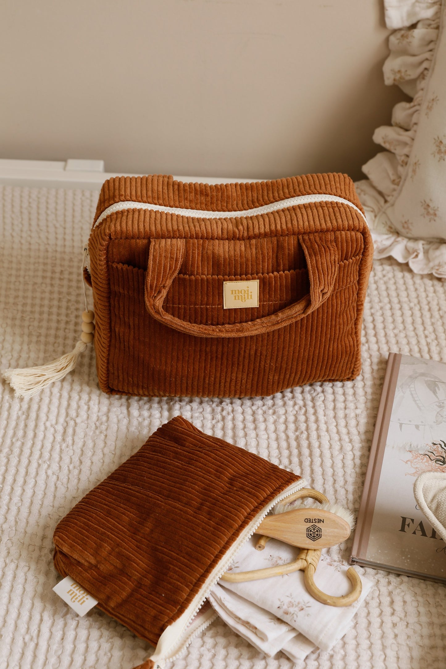 Make-Up Bag Set of 2 - Caramel