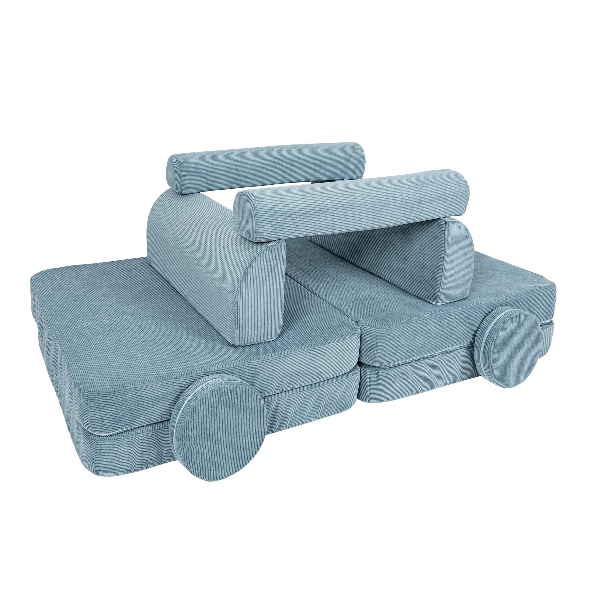 Large Modular Sofa for Kids - Slimcord Corduroy Turquise