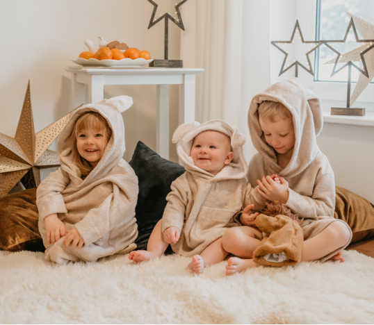 Long-Sleeve Poncho TEDDY - For KIDS (Size 122-150)