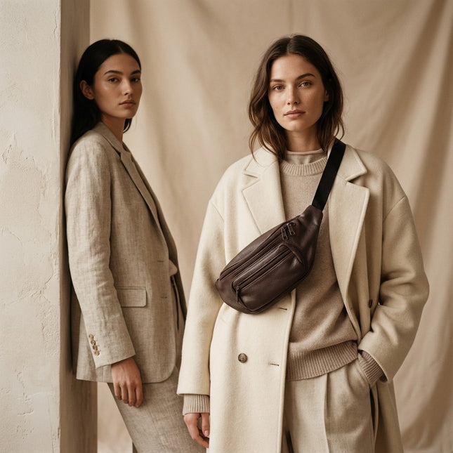 Leather Bum Bag No. 22 - Brown