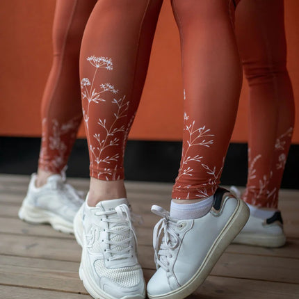 Leggings 'Wildflowers' Brown