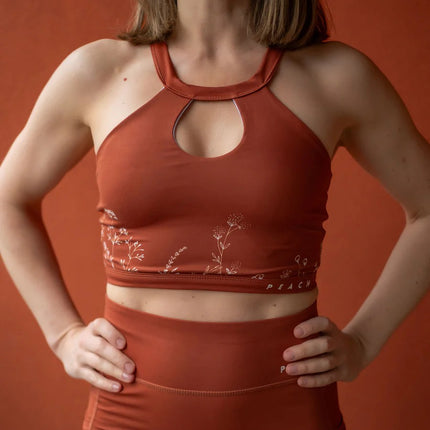 Sports Bra 'Wildflowers' Brown