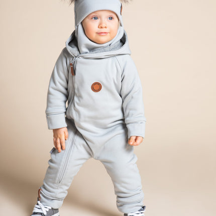 Light Grey Merino Wool Double Pom-Pom Balaclava