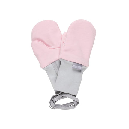 Light Pink Merino Wool Baby Mittens with Thumb