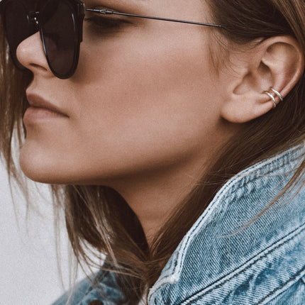 Line Ear Cuff - Silver