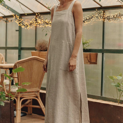 Linen Fugue Dress - Melange