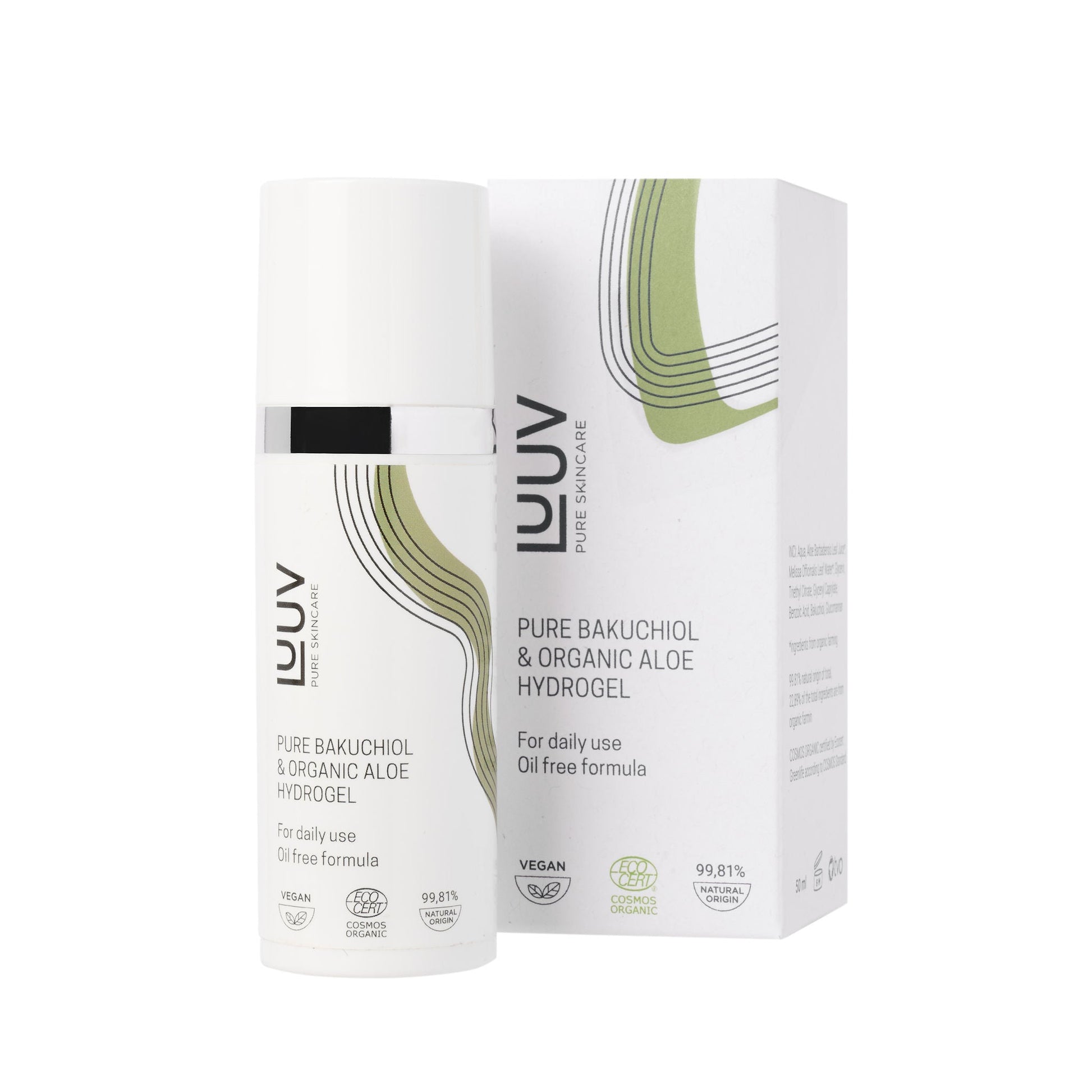 Pure Bakuchiol & Organic Aloe Hydrogel COSMOS, 50 ml