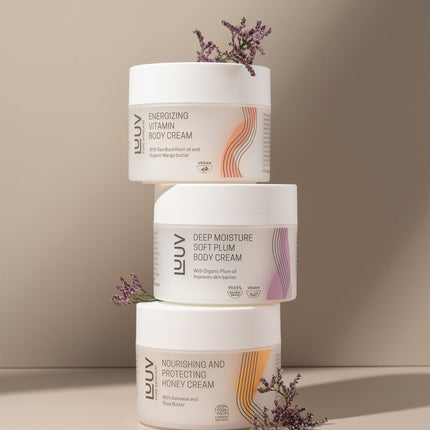 Natural Deeply Moisturizing Body Cream with Plum Oil, 200ml
