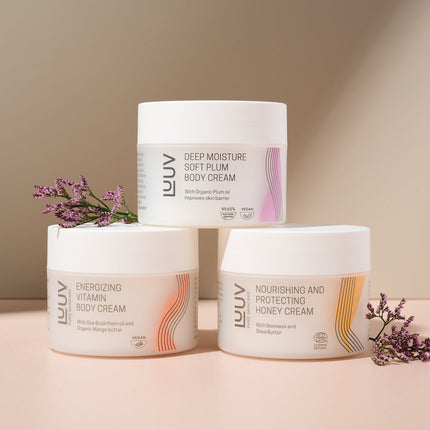 Natural Deeply Moisturizing Body Cream with Plum Oil, 200ml