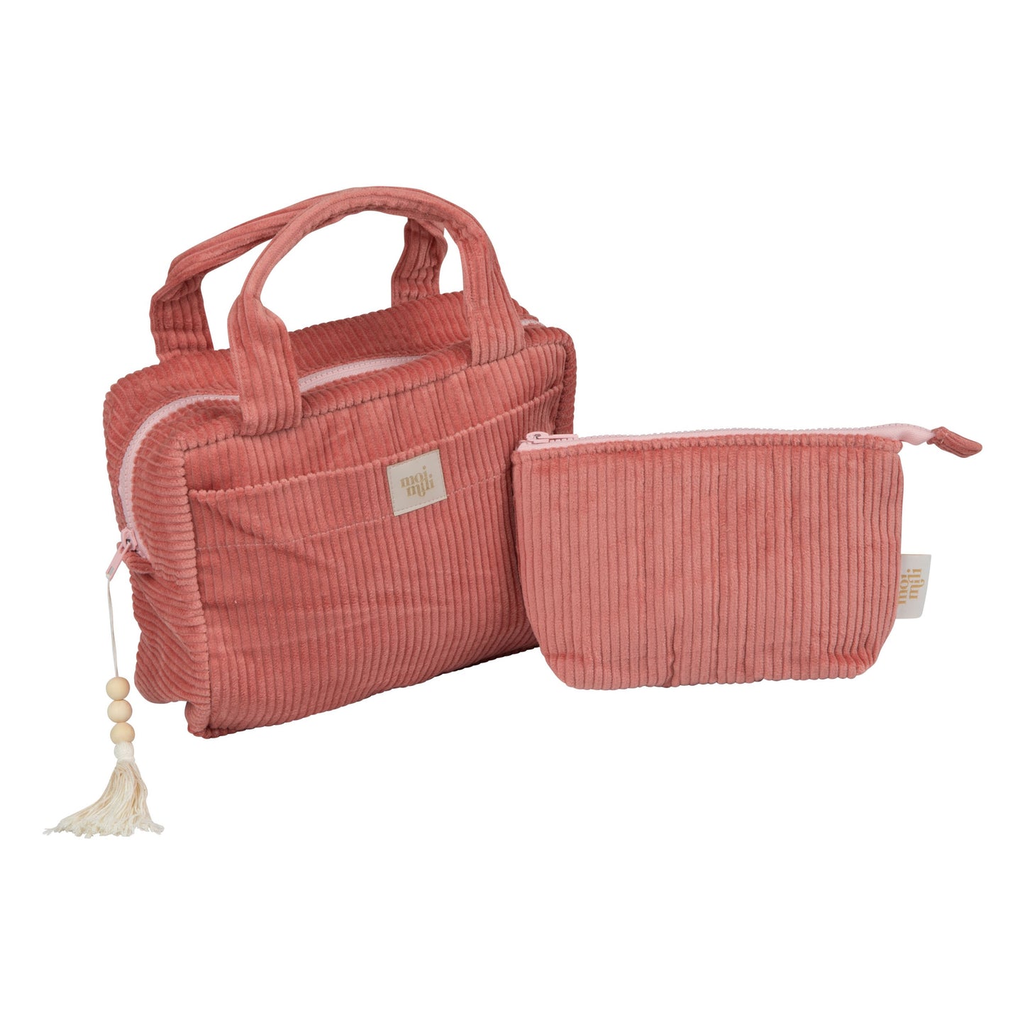 Make-Up Bag Set of 2 - Coral ds