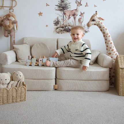 Medium Modular Sofa for Kids - Slimcord Lime