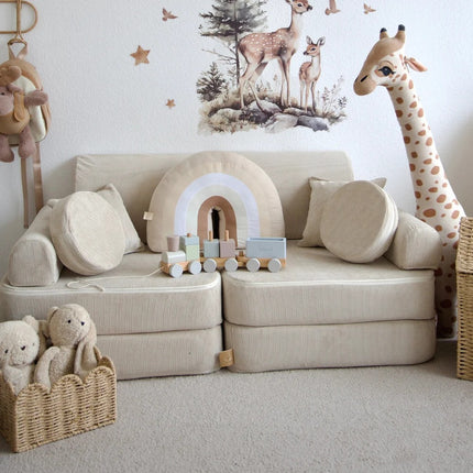 Medium Modular Sofa for Kids - Slimcord Taupe