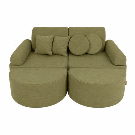 Medium Modular Sofa for Kids - Slimcord Lime Plus