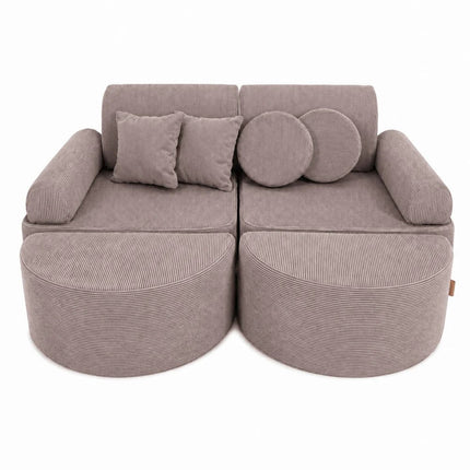 Medium Modular Sofa for Kids - Slimcord Taupe Plus