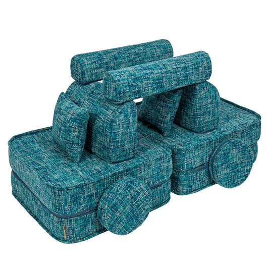 Medium Modular Sofa for Kids - Tangle Lagoon Blue