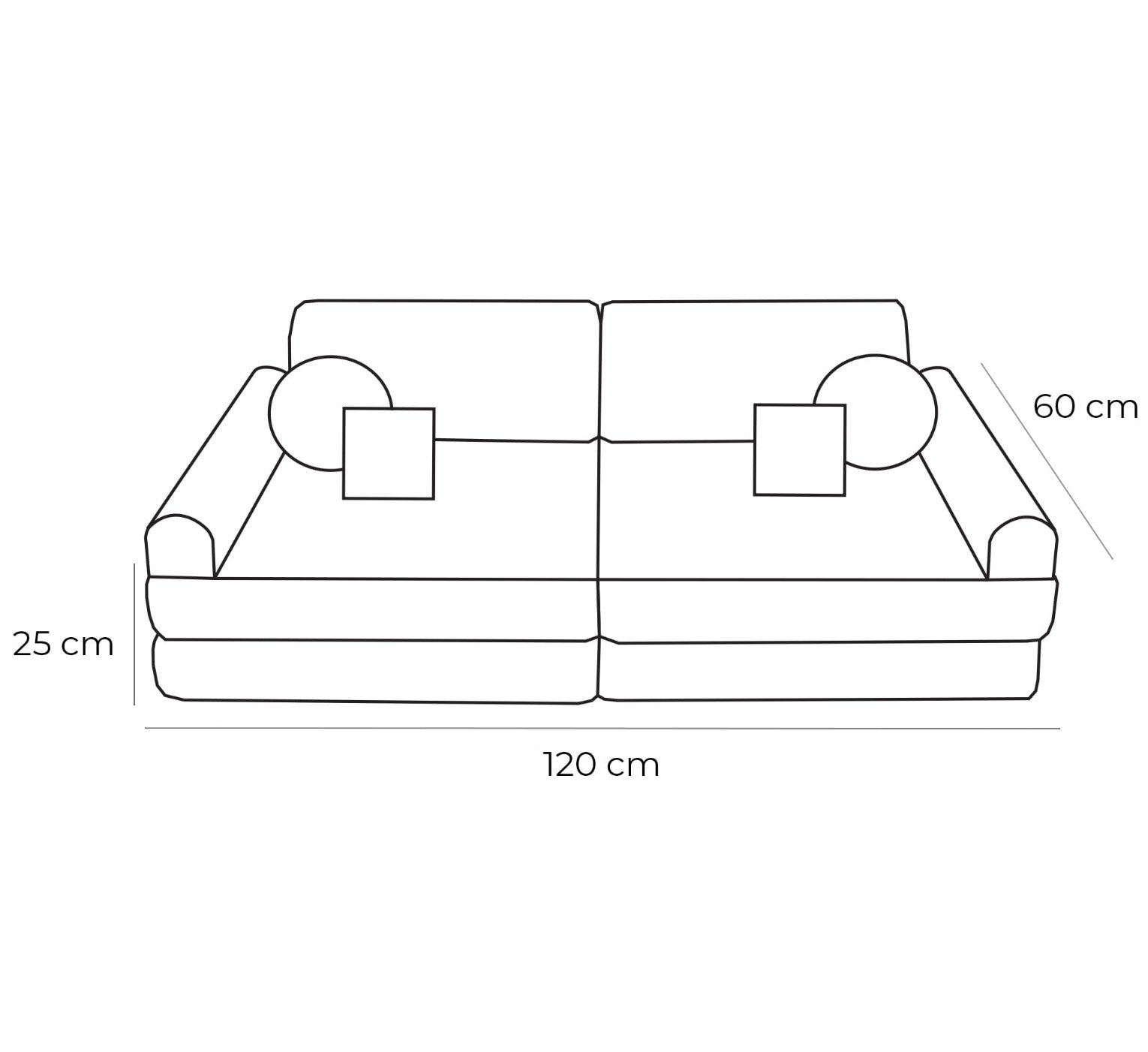 Medium Modular Sofa for Kids - Tangle Marshmallow Beige