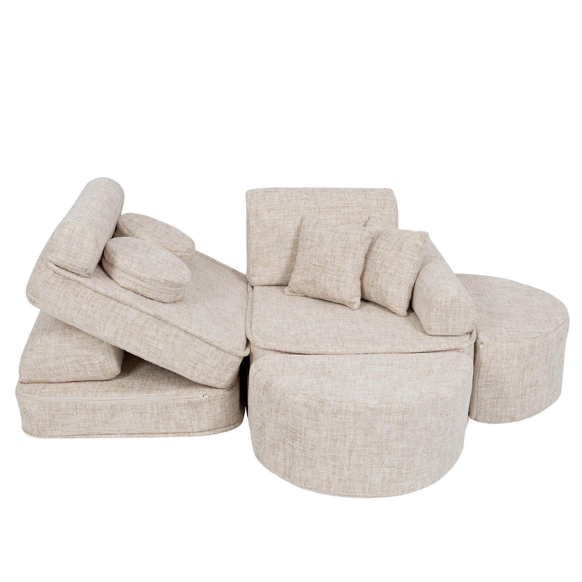 Medium Modular Sofa for Kids - Tangle Marshmallow Beige Plus