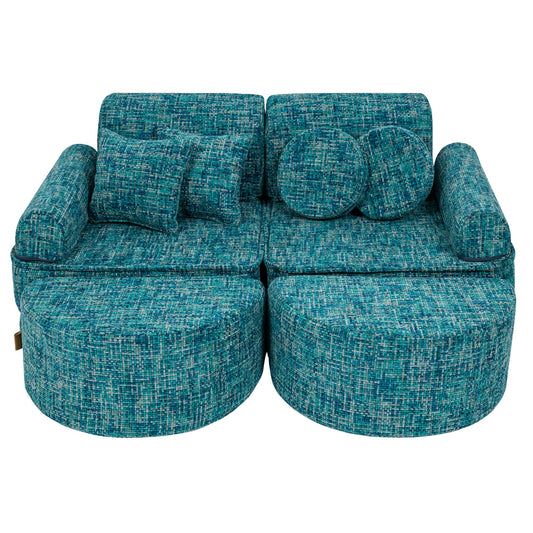 Medium Modular Sofa for Kids - Tangle Lagoon Blue Plus