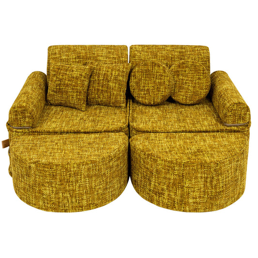 Medium Modular Sofa for Kids - Tangle Honey Mustard Plus