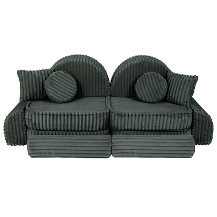Medium Modular Sofa for Kids - Churros Forest Green Plus