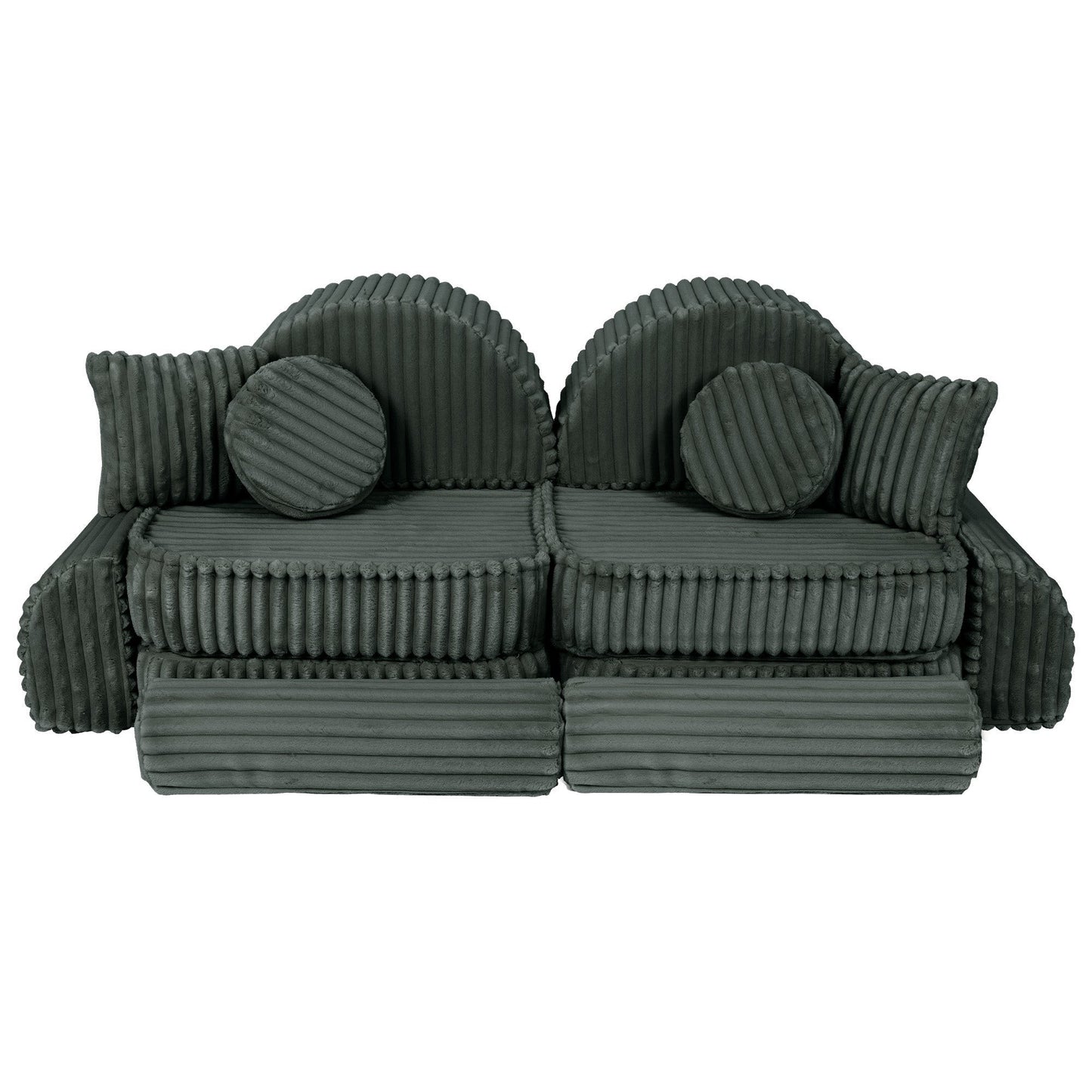 Medium Modular Sofa for Kids - Churros Forest Green Plus