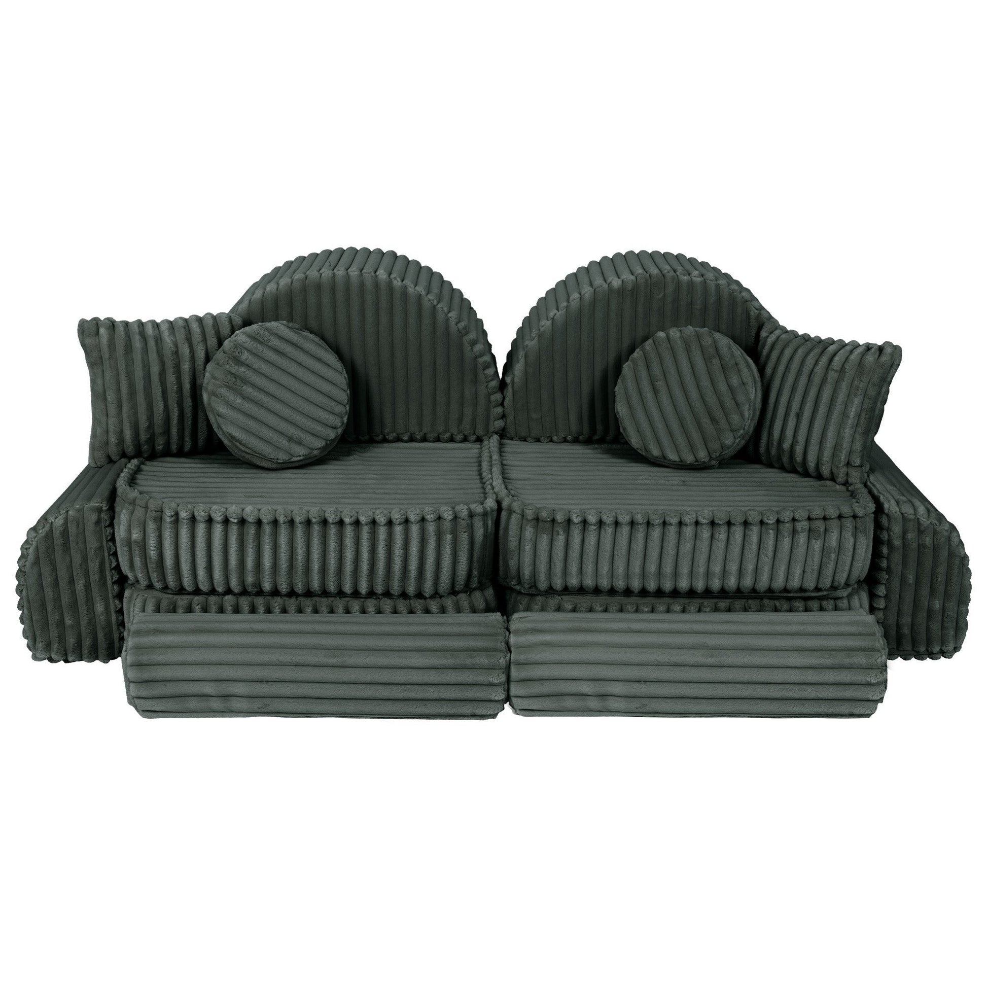 Medium Modular Sofa for Kids - Churros Forest Green Plus