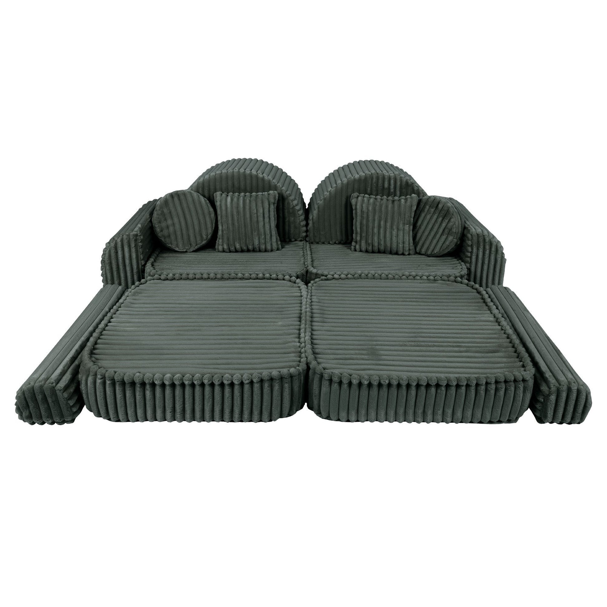 Medium Modular Sofa for Kids - Churros Forest Green Plus
