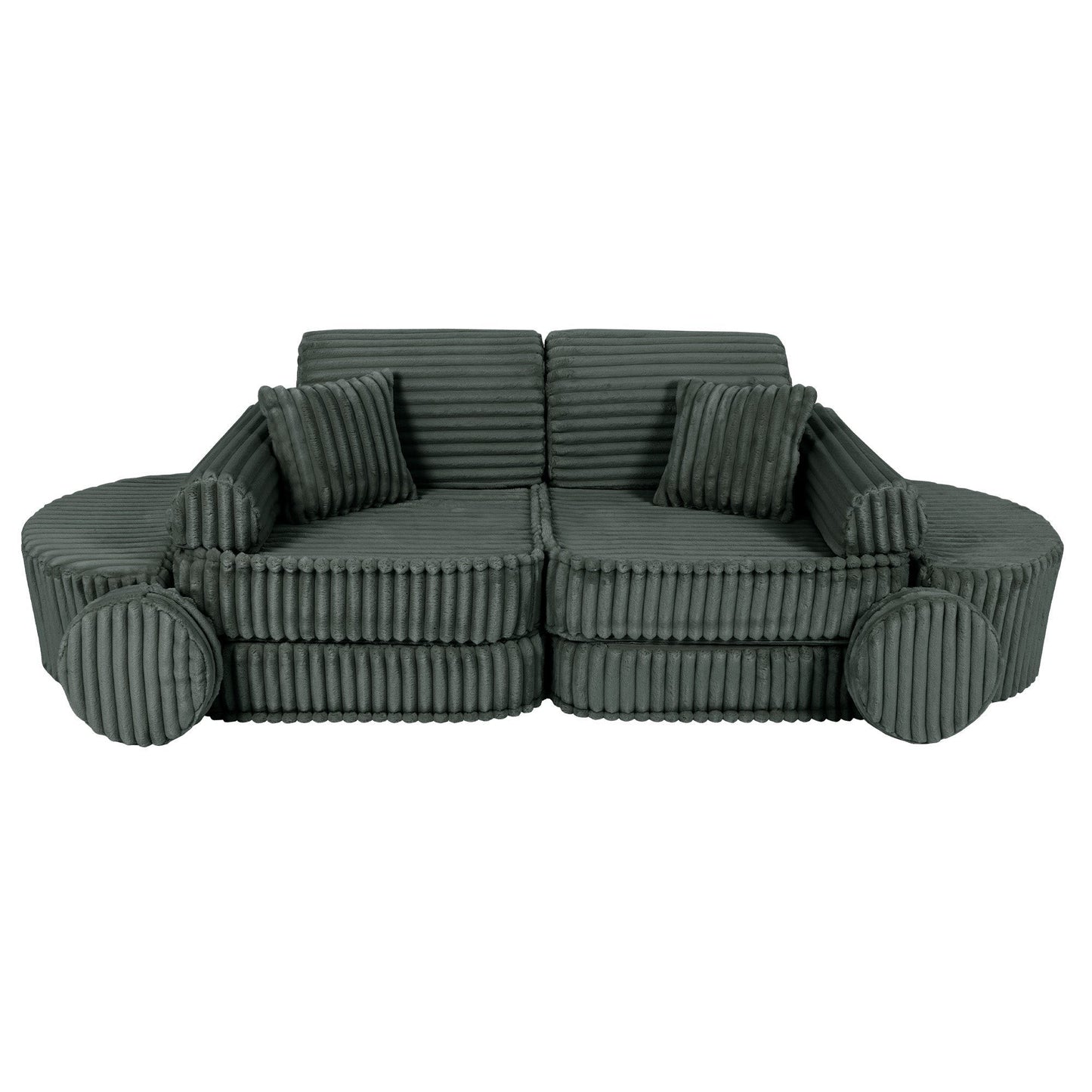 Medium Modular Sofa for Kids - Churros Forest Green Plus