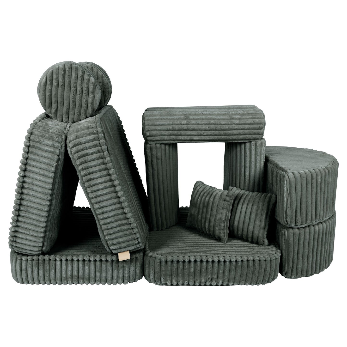 Medium Modular Sofa for Kids - Churros Forest Green Plus
