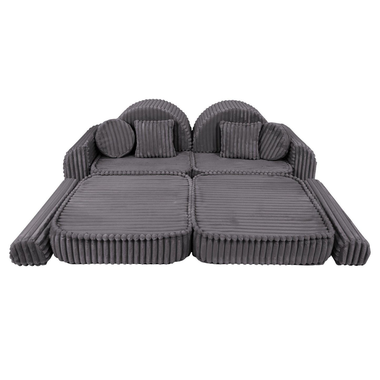 Medium Modular Sofa for Kids - Churros Jurassic Grey Plus