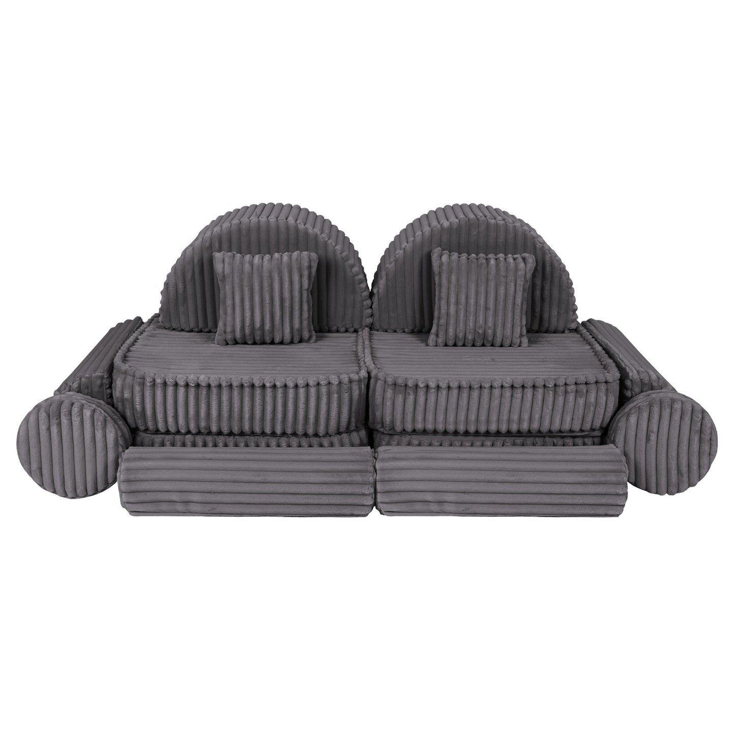 Medium Modular Sofa for Kids - Churros Jurassic Grey Plus