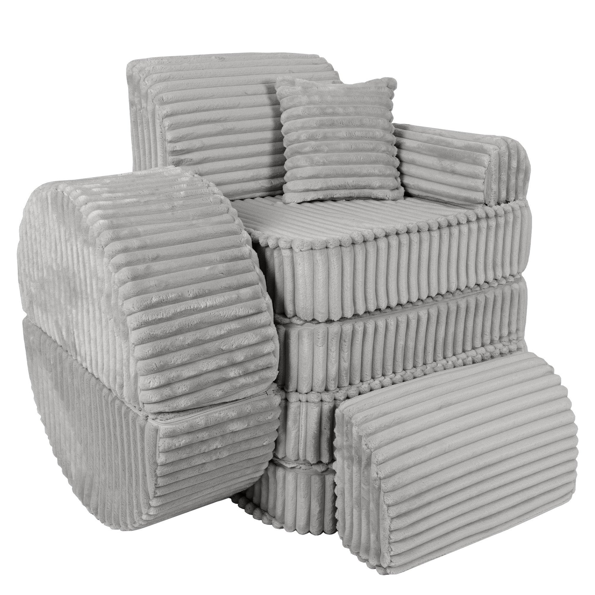 Medium Modular Sofa for Kids - Churros Moon Grey Plus