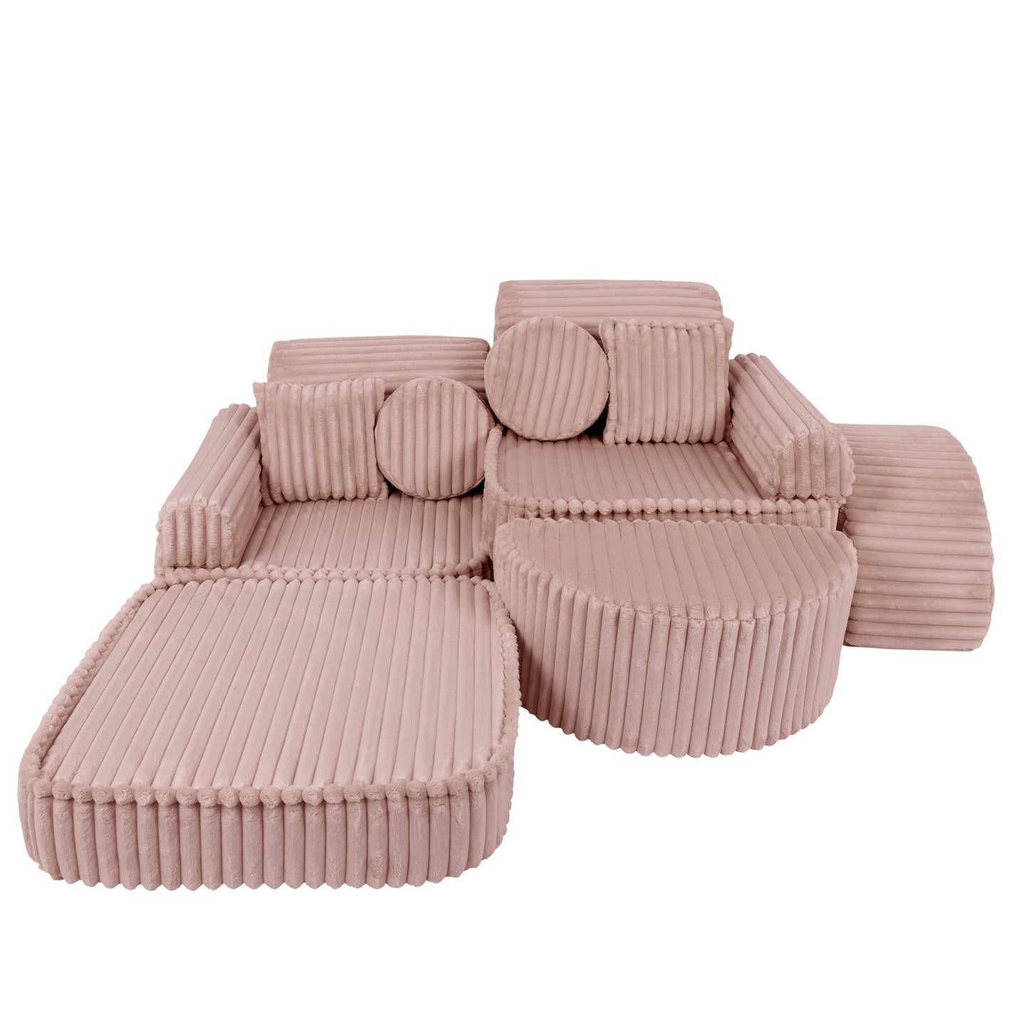Medium Modular Sofa for Kids - Churros Pink Plus