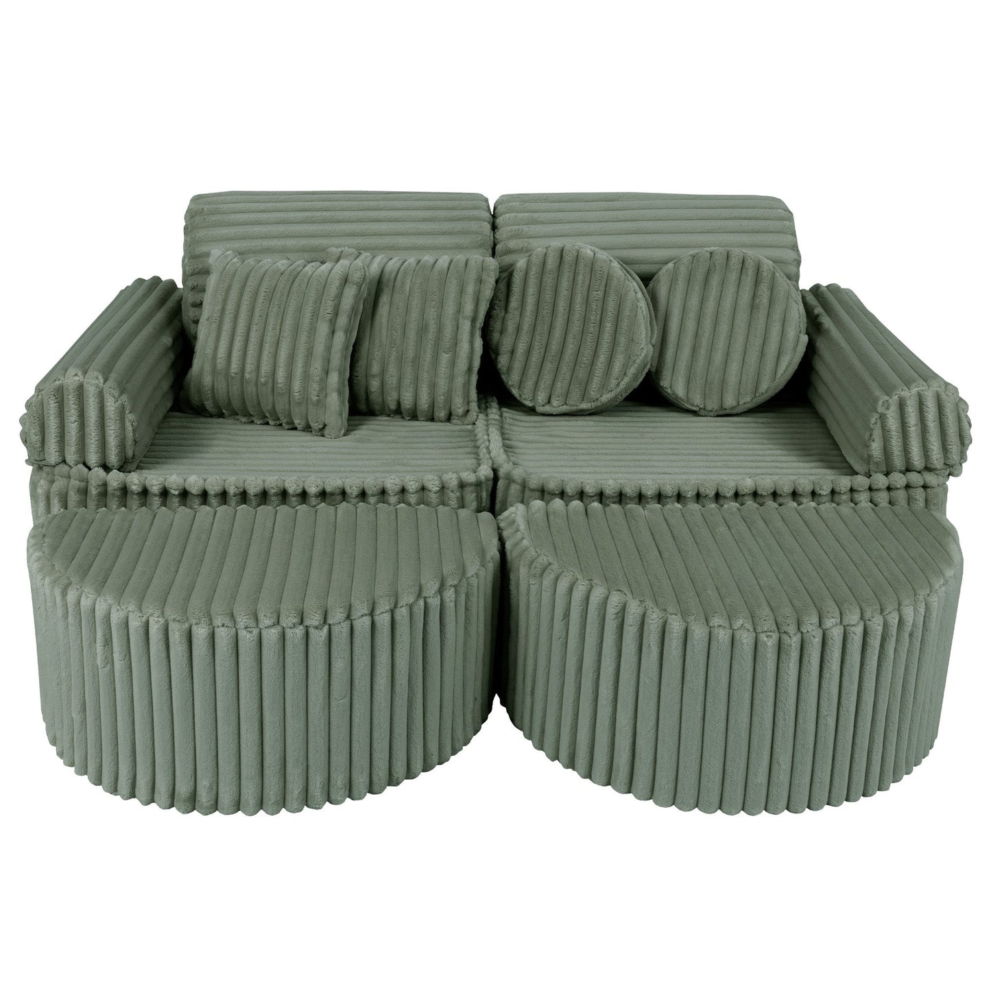 Medium Modular Sofa for Kids - Churros Sage Green Plus