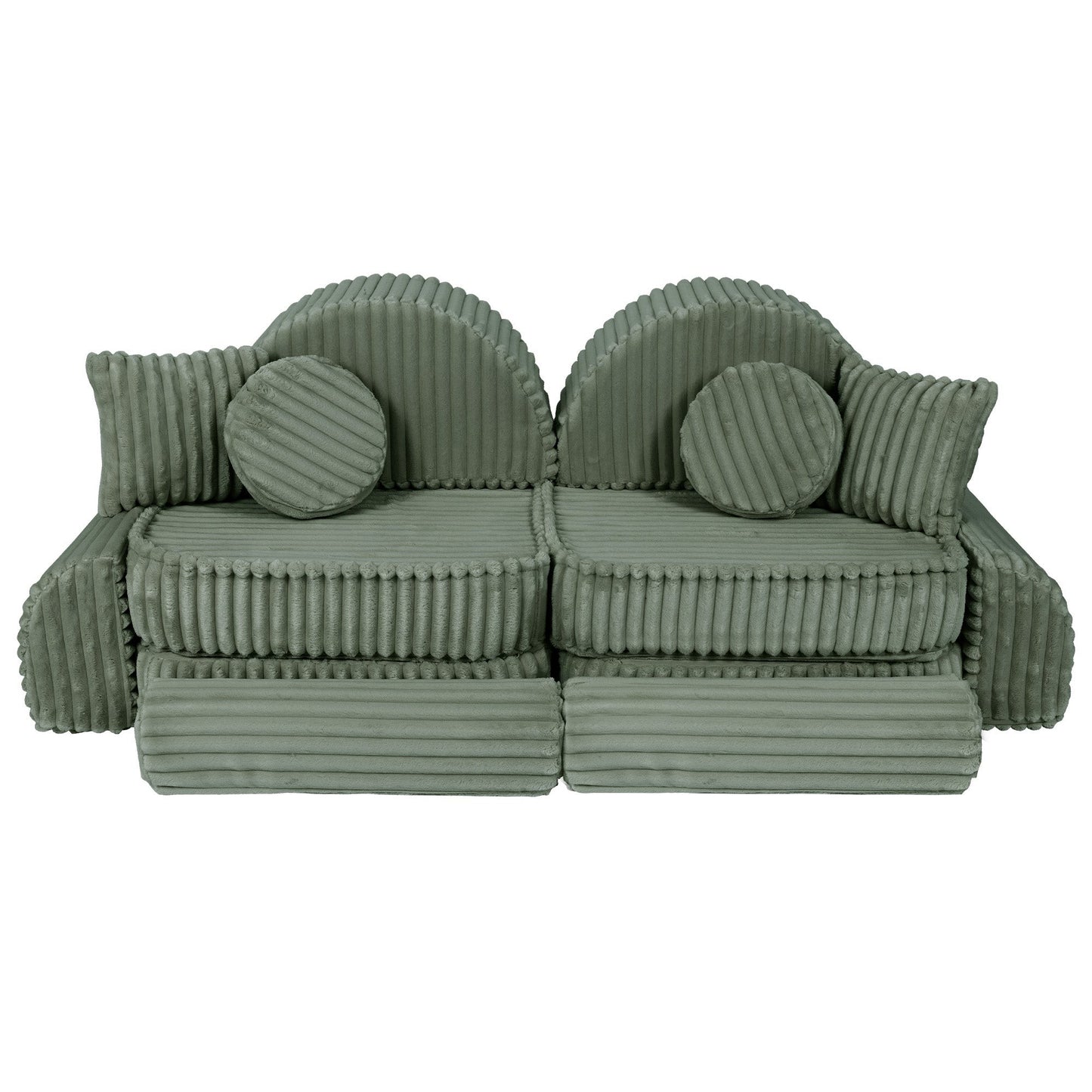Medium Modular Sofa for Kids - Churros Sage Green Plus