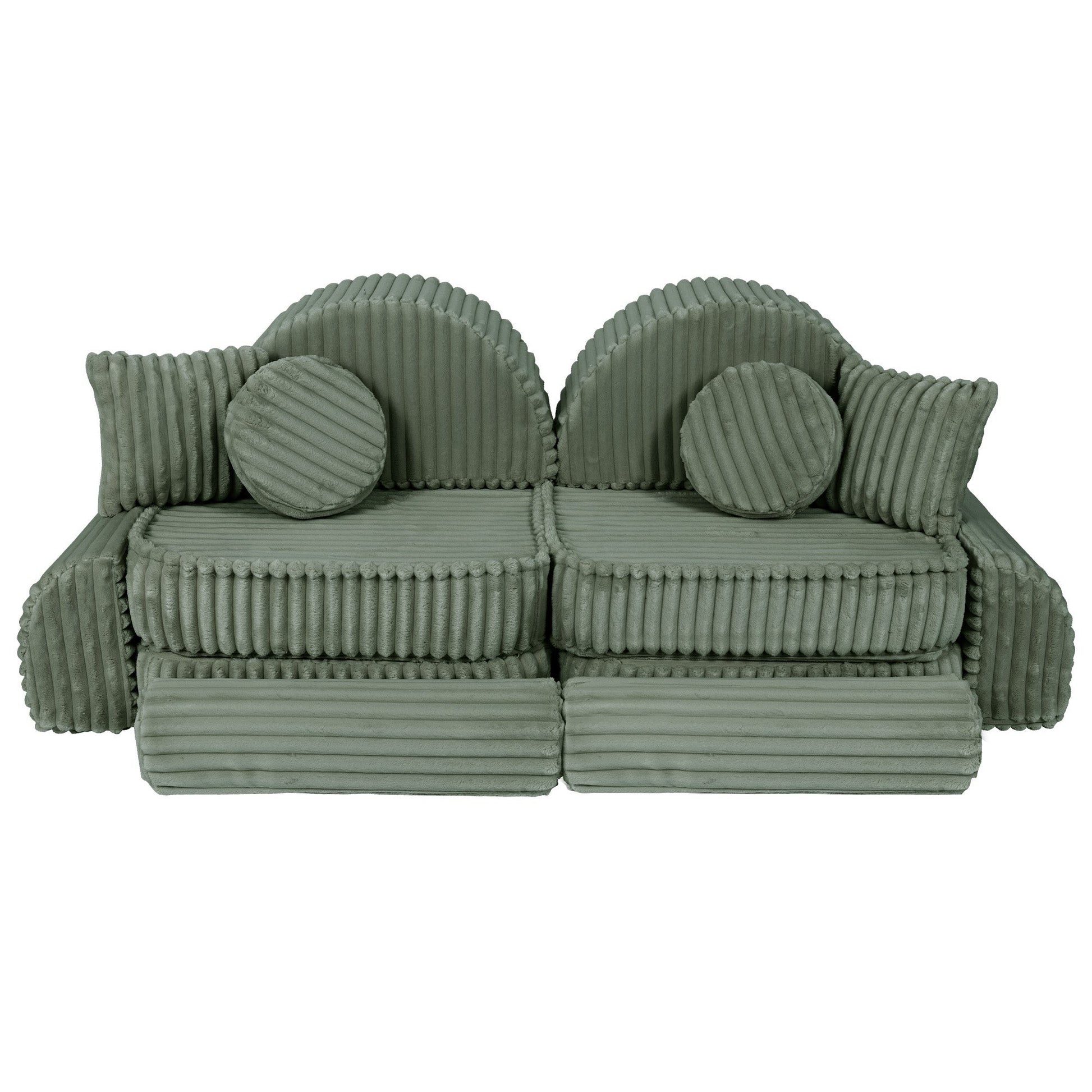 Medium Modular Sofa for Kids - Churros Sage Green Plus