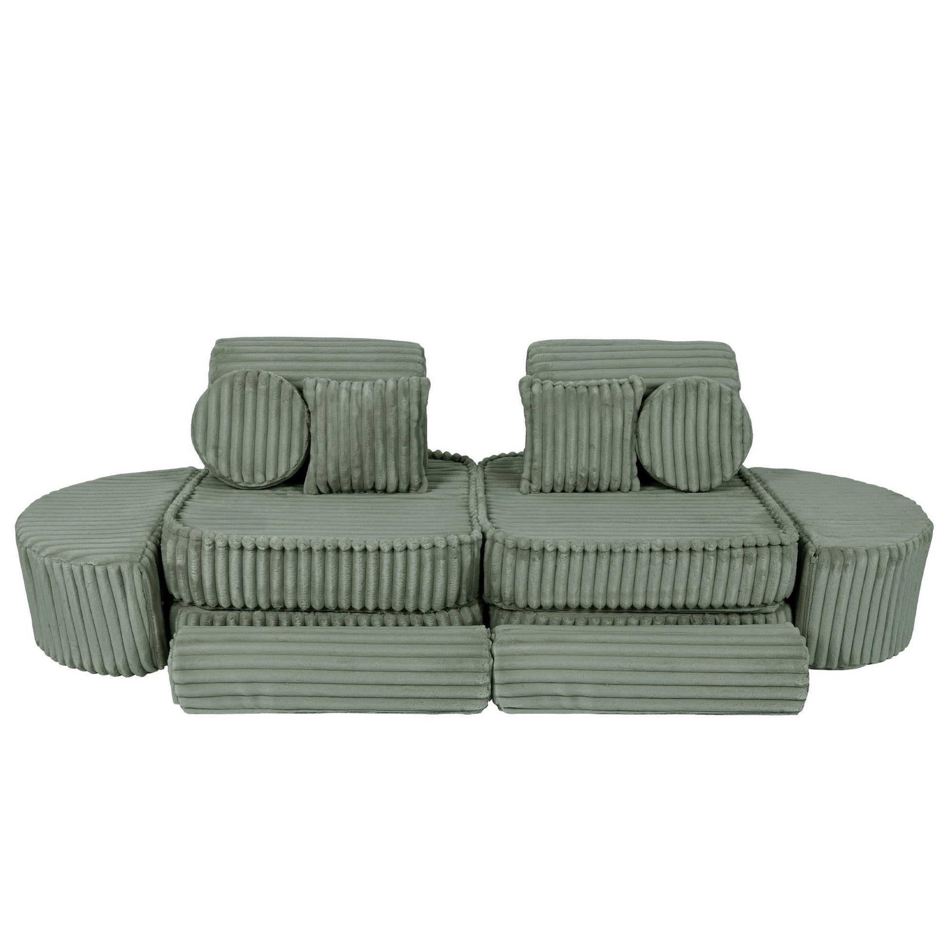 Medium Modular Sofa for Kids - Churros Sage Green Plus