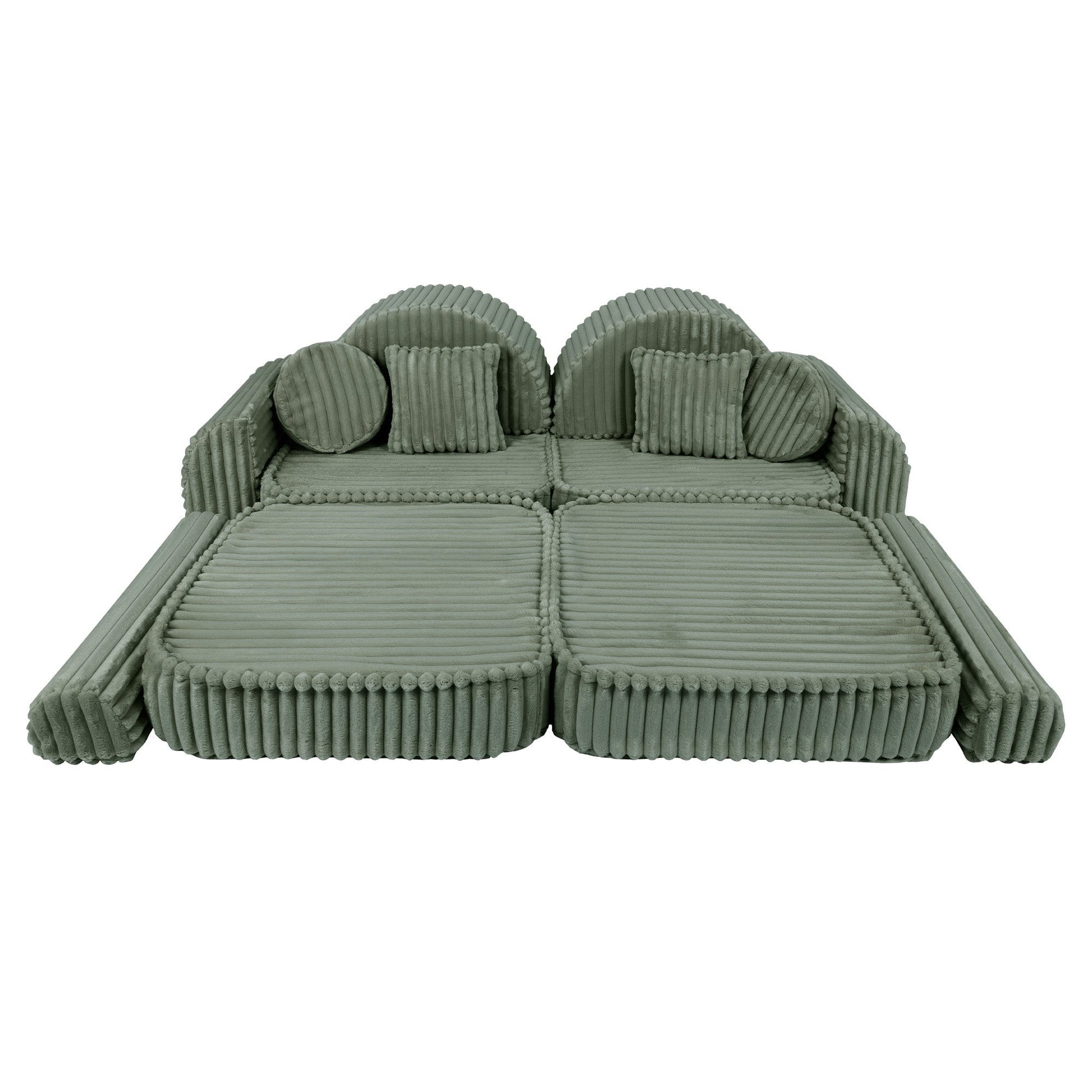 Medium Modular Sofa for Kids - Churros Sage Green Plus