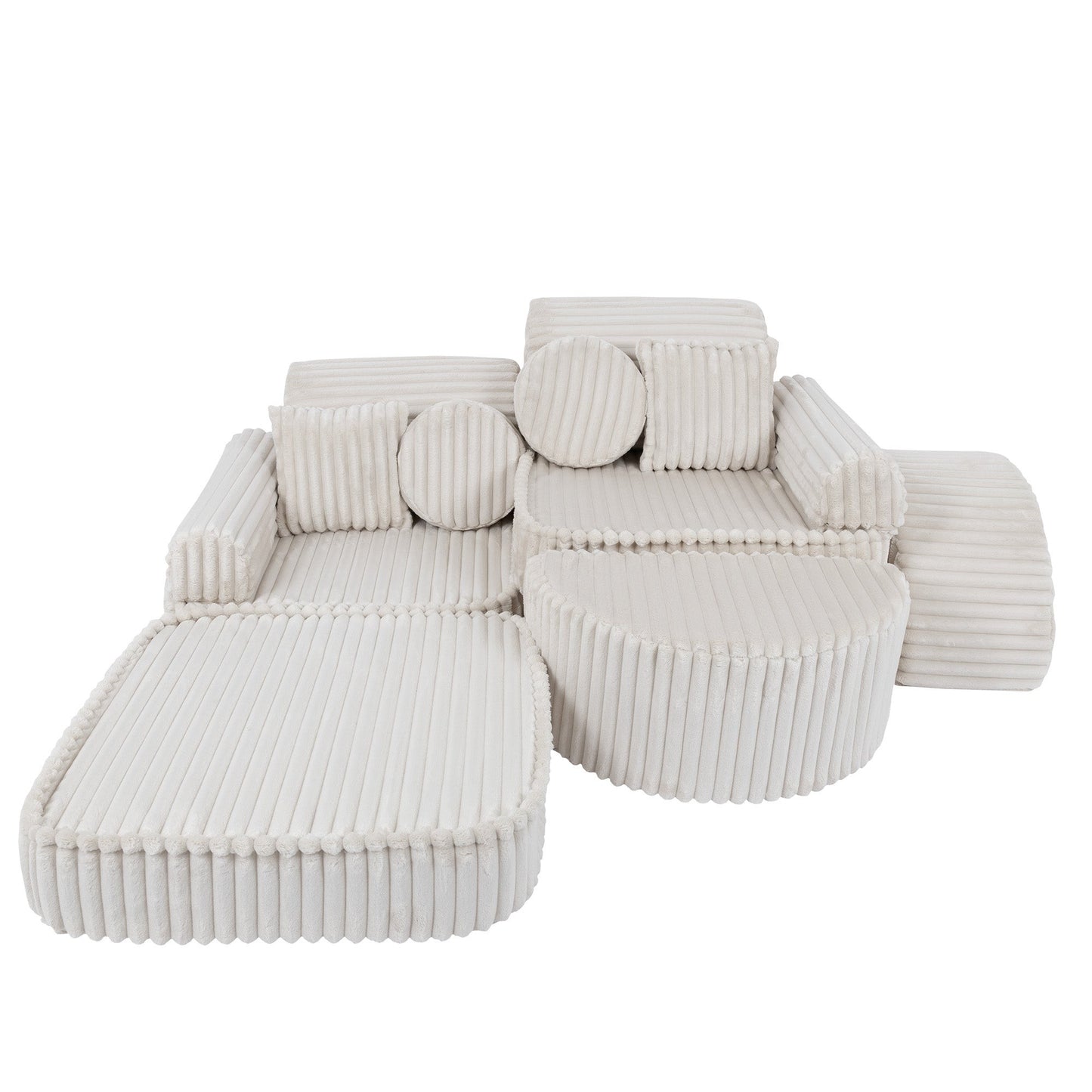 Medium Modular Sofa for Kids - Churros White Plus