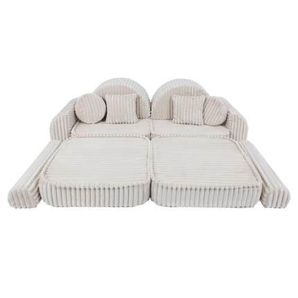 Medium Modular Sofa for Kids - Churros White Plus
