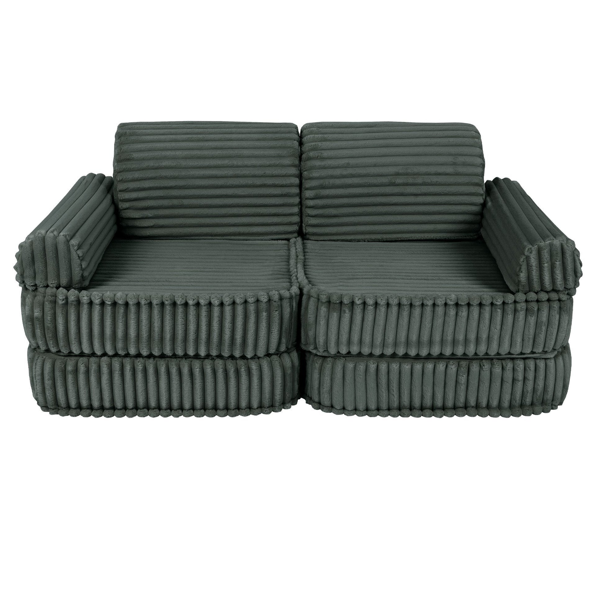Medium Modular Sofa for Kids - Churros Forest Green