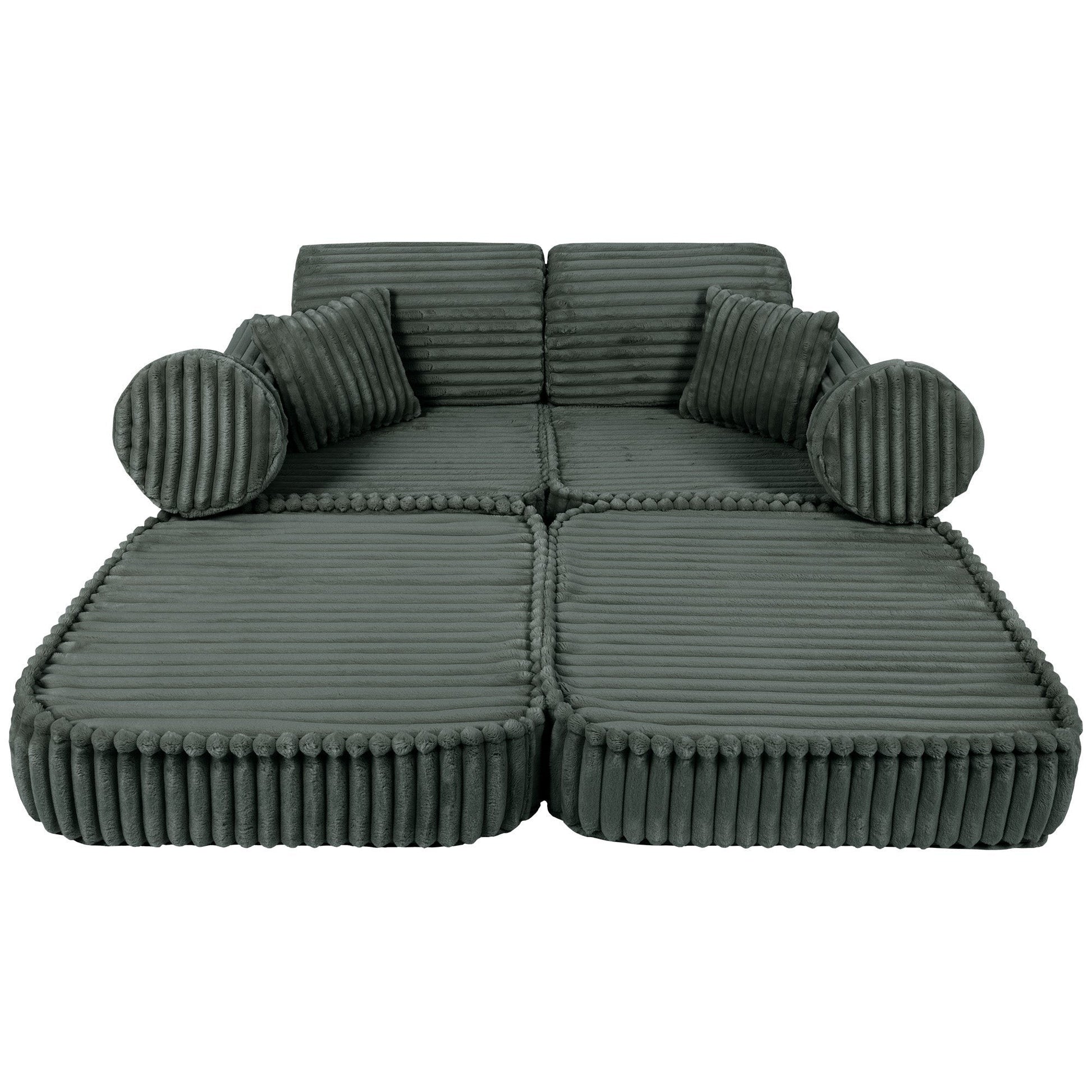 Medium Modular Sofa for Kids - Churros Forest Green