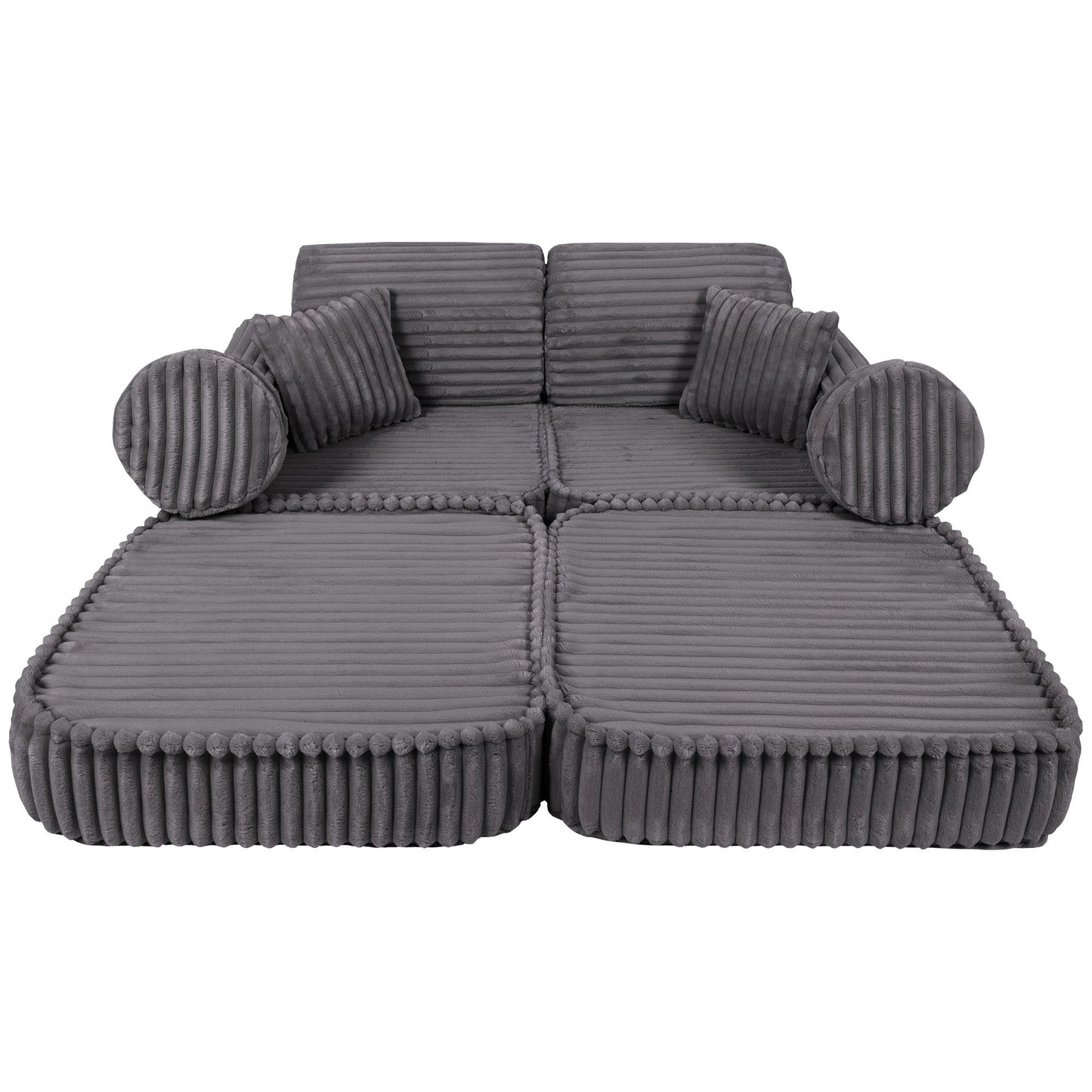 Medium Modular Sofa for Kids - Churros Jurassic Grey