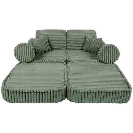 Medium Modular Sofa for Kids - Churros Sage Green