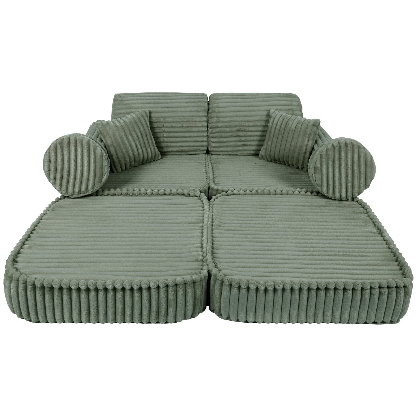 Medium Modular Sofa for Kids - Churros Sage Green